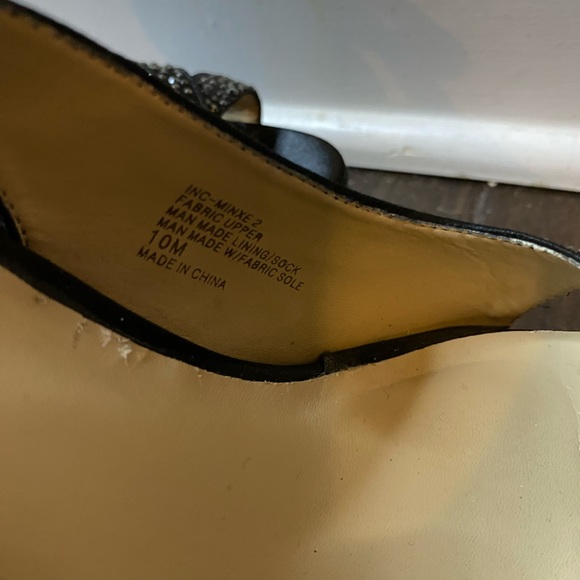 Women INC Rhinestone style Black Formal Heel Size 10 - Picture 6 of 14